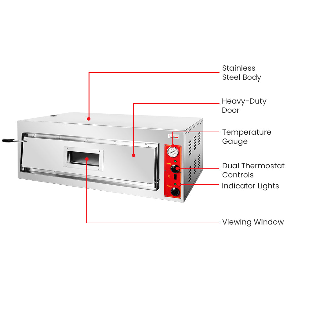 BakerMax Black Panther Electric Pizza Deck Oven - EP-1-1-SDE