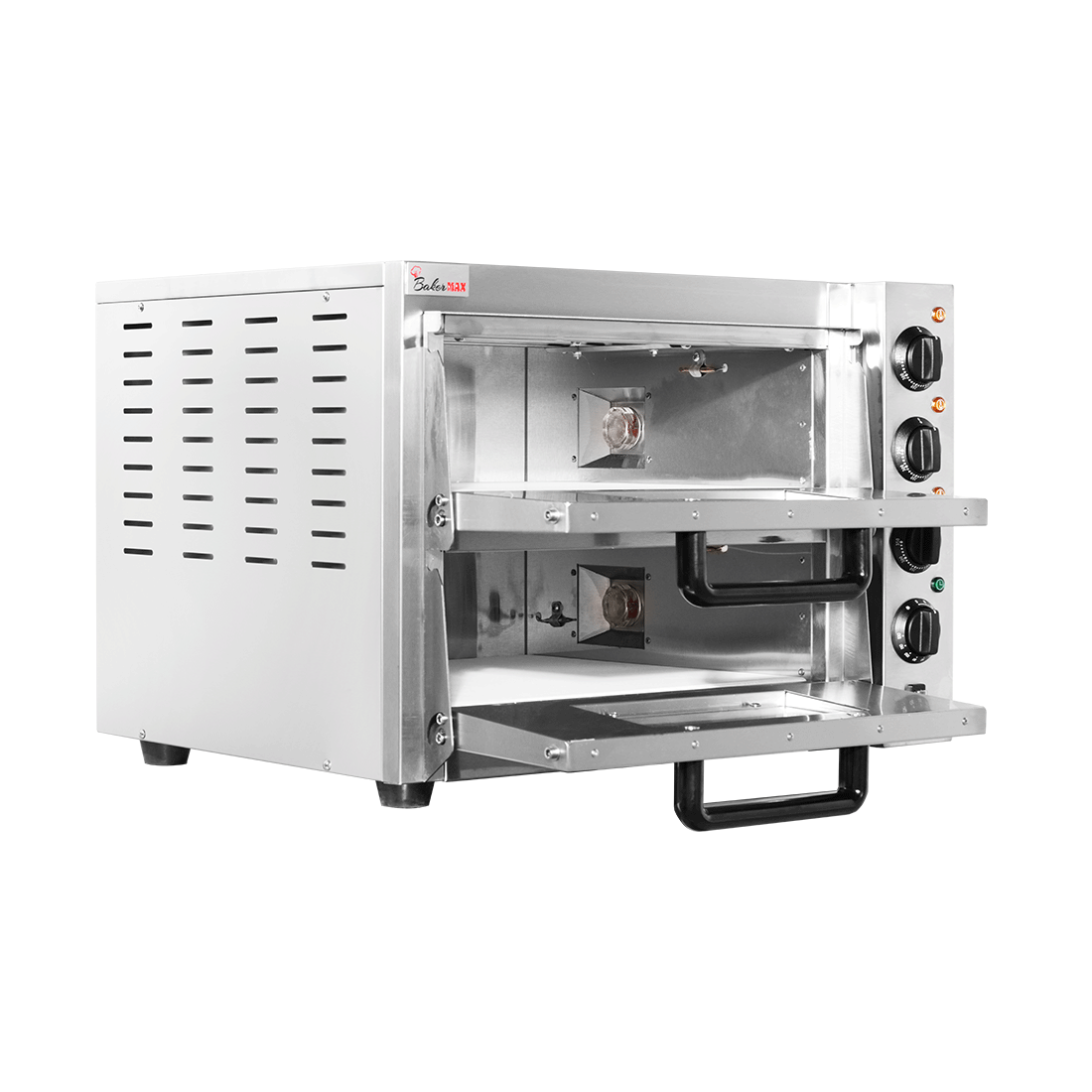 BakerMax Compact Countertop Double Deck Electric Pizza Oven - EP-2T