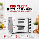 BakerMax Compact Countertop Double Deck Electric Pizza Oven - EP-2T
