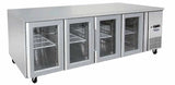 Glass Four Door Cooling Fridge Table 2230mm EPF3741