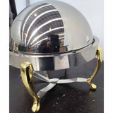 KGS6803 Round Chafing Dish with Gilt Legs