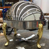 Ex-Showroom: Round Chafing Dish with Gilt Legs - KGTCS6803