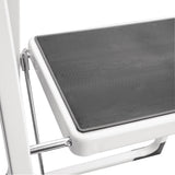 Vogue 2 Tread Folding Step Stool White - 900x470x30mm