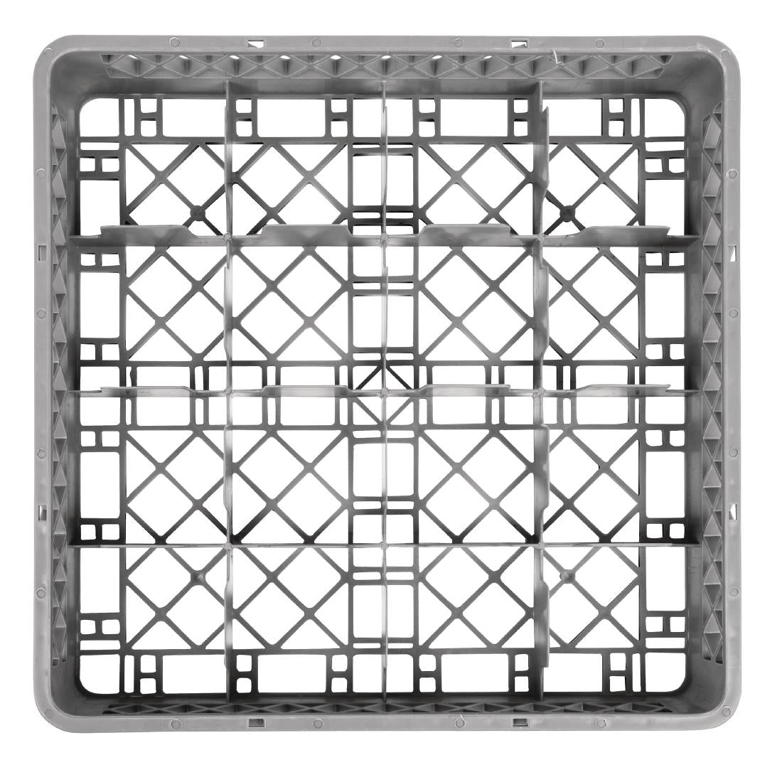Grey Glass Rack Vogue Glass Rack Grey - 100x500x500mm (16 Compartments) – Newhand Equipment