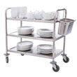 EDLP Vogue 3 Tier Flat Pack Trolley St/St - 940x537x875mm 37x21x34 1/2"