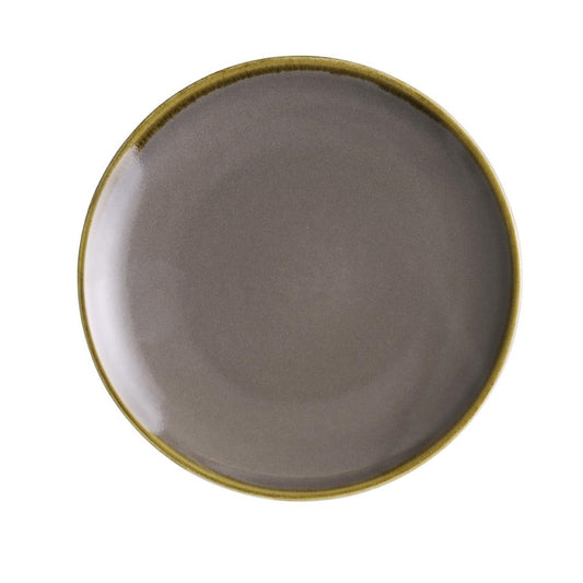 Olympia Kiln Smoke Round Coupe Plate - 7" (Box 6)