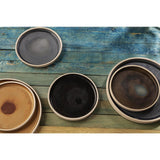 Olympia Canvas Flat Round Plate Unglazed Edge Sienna Rust - 180mm (Box 6)