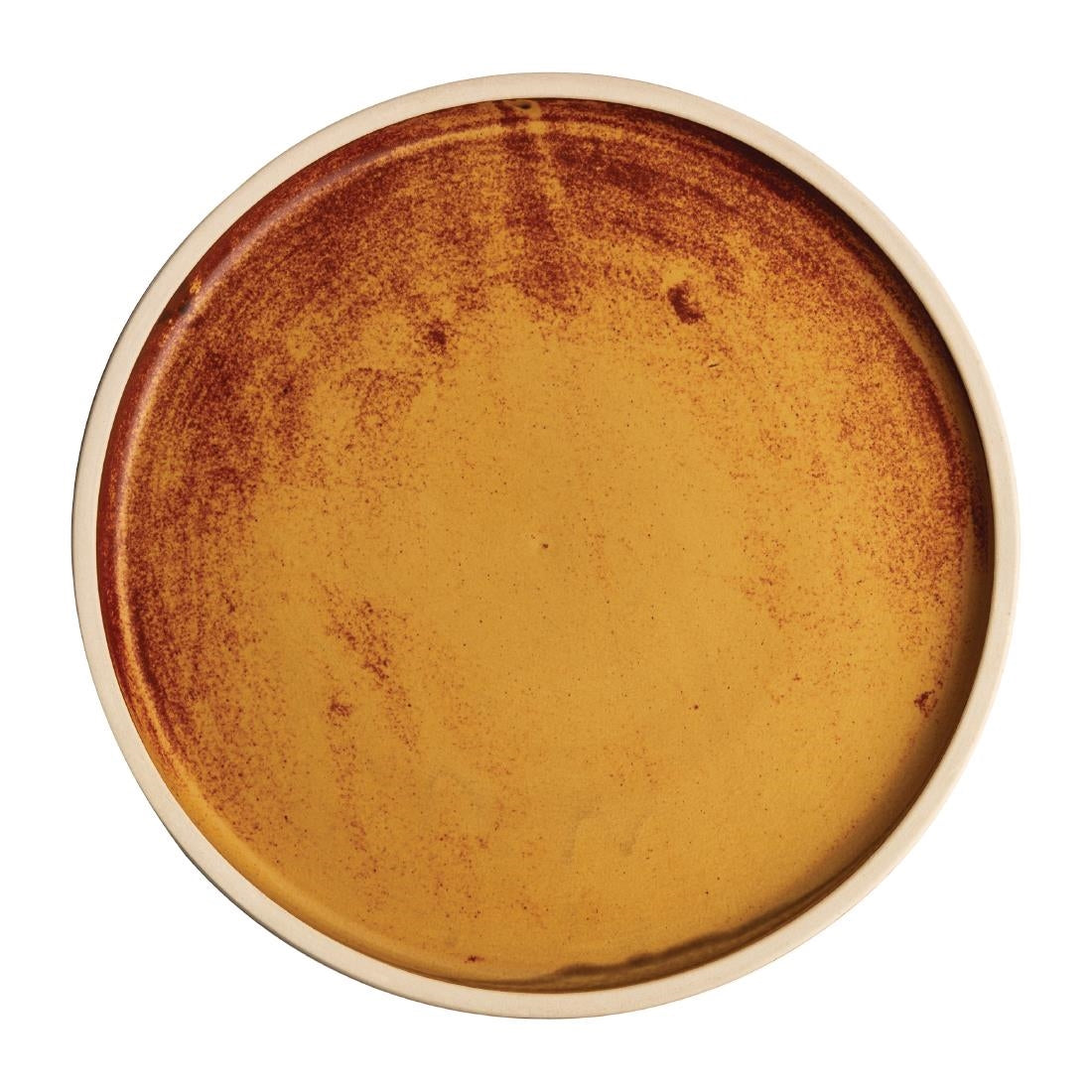 Olympia Canvas Flat Round Plate Sienna Rust - 250mm 9 7/8" (Box 6)