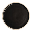 Olympia Canvas Flat Round Plate Unglazed Edge Delhi Black - 250mm (Box 6)