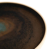 Olympia Canvas Flat Round Plate Unglazed Edge Green Verdigris - 250mm (Box 6)