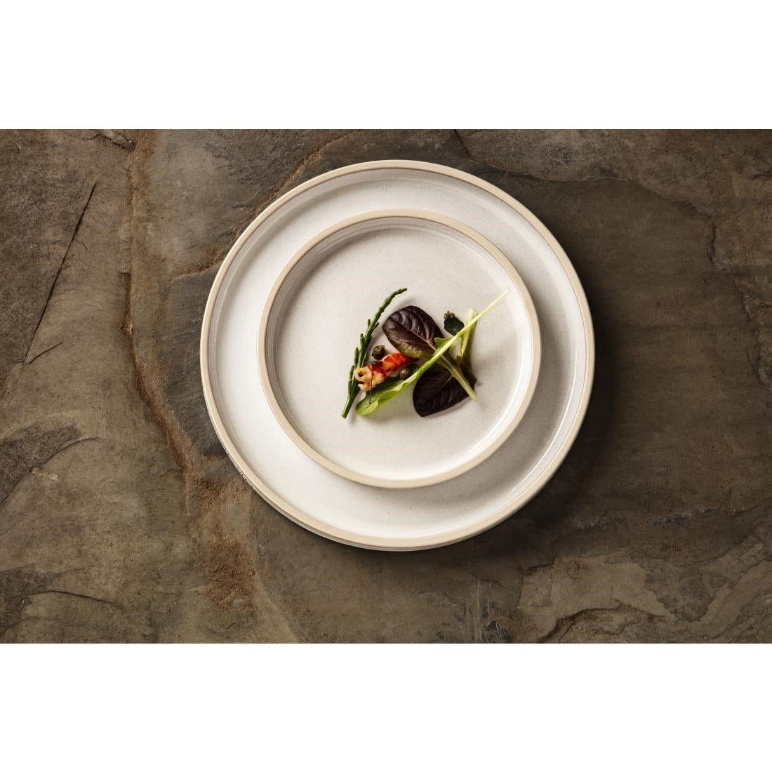 Olympia Canvas Flat Round Plate Murano White - 180mm 7 1/10" (Box 6)