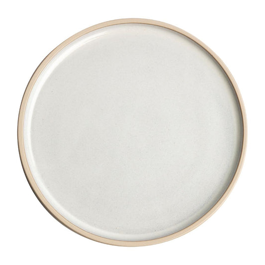 Olympia Canvas Flat Round Plate Murano White - 180mm 7 1/10" (Box 6)