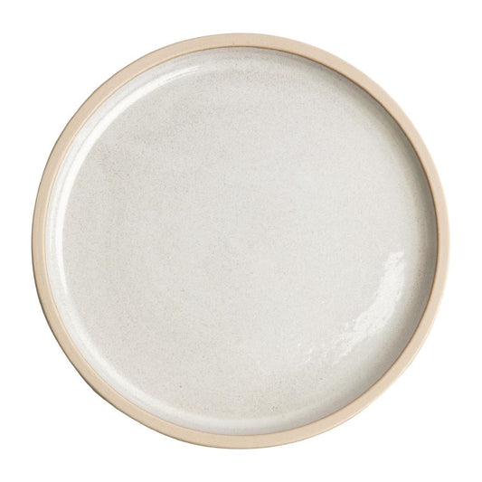 Olympia Canvas Flat Round Plate Murano White - 250mm 9 7/8" (Box 6)