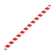 Fiesta Compostable Smoothie Paper Straw Red Stripe - 210mm 10mm (Pack 250)