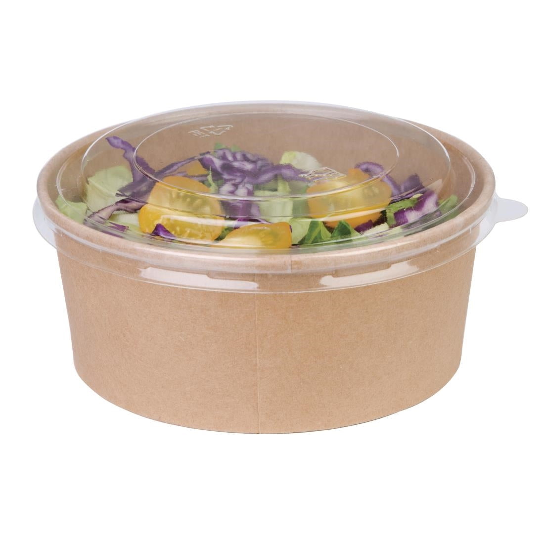 Fiesta Compostable Round Kraft Salad Bowl - 750ml 26oz (Pack 300)