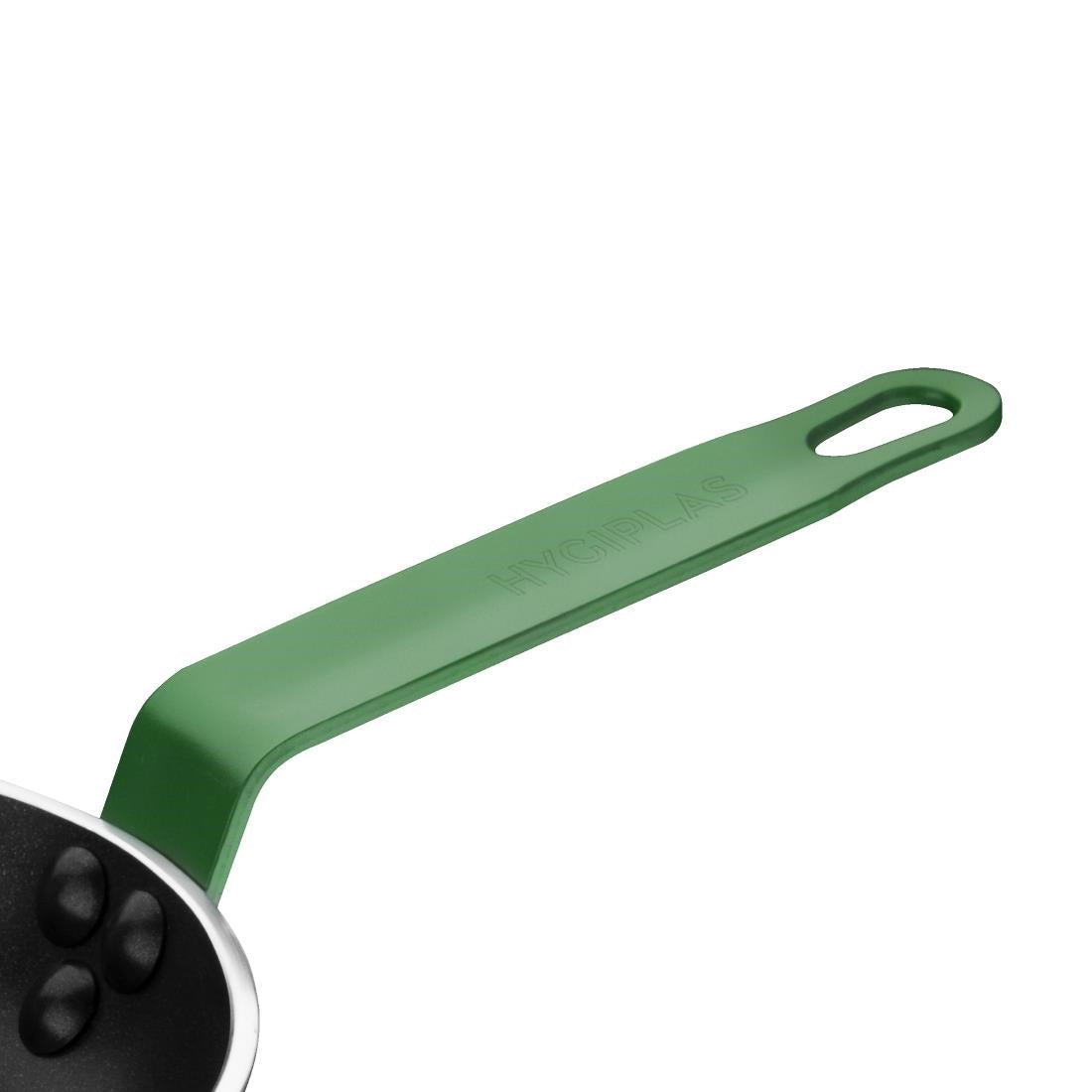 Hygiplas Frypan Aluminium Non-stick Teflon Platinum Plus Green Handle - 240x40mm