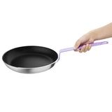 Hygiplas Frypan Aluminium Non-stick Teflon Platinum Plus Purple Handle 280x45mm