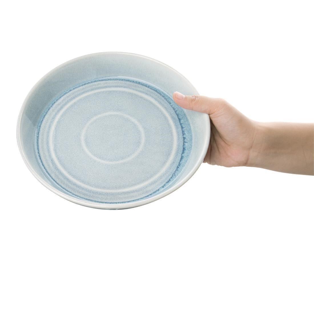 Olympia Cavolo Ice Blue Flat Round Bowl - 220mm (Box 4)