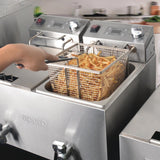 Apuro Double Fryer - 2x8Ltr 2.9kW with Timer