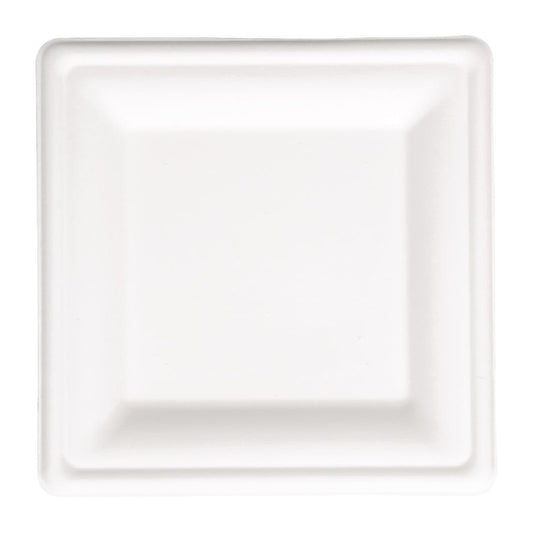 Fiesta Compostable Bagasse Square Plate 8" (Pack 50)