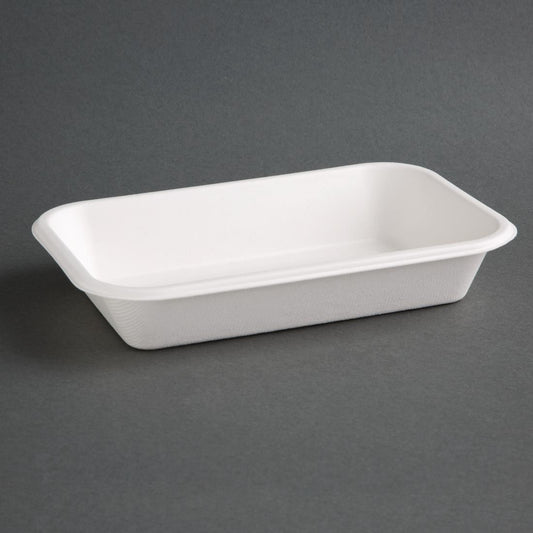 Fiesta Compostable Bagasse Tray - 24oz 8.5 x 5.5'' (Pack 50)