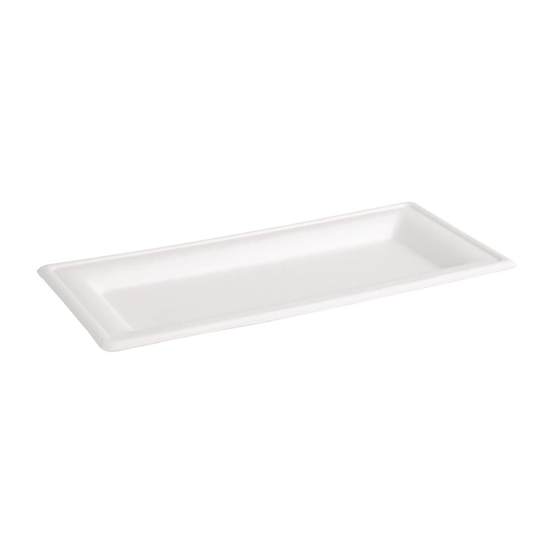 Fiesta Compostable Bagasse Rectangular Plate 10x5'' (Pack 50)