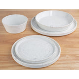 Olympia Cavolo White Speckle Flat Round Plate - 220mm (Box 6)