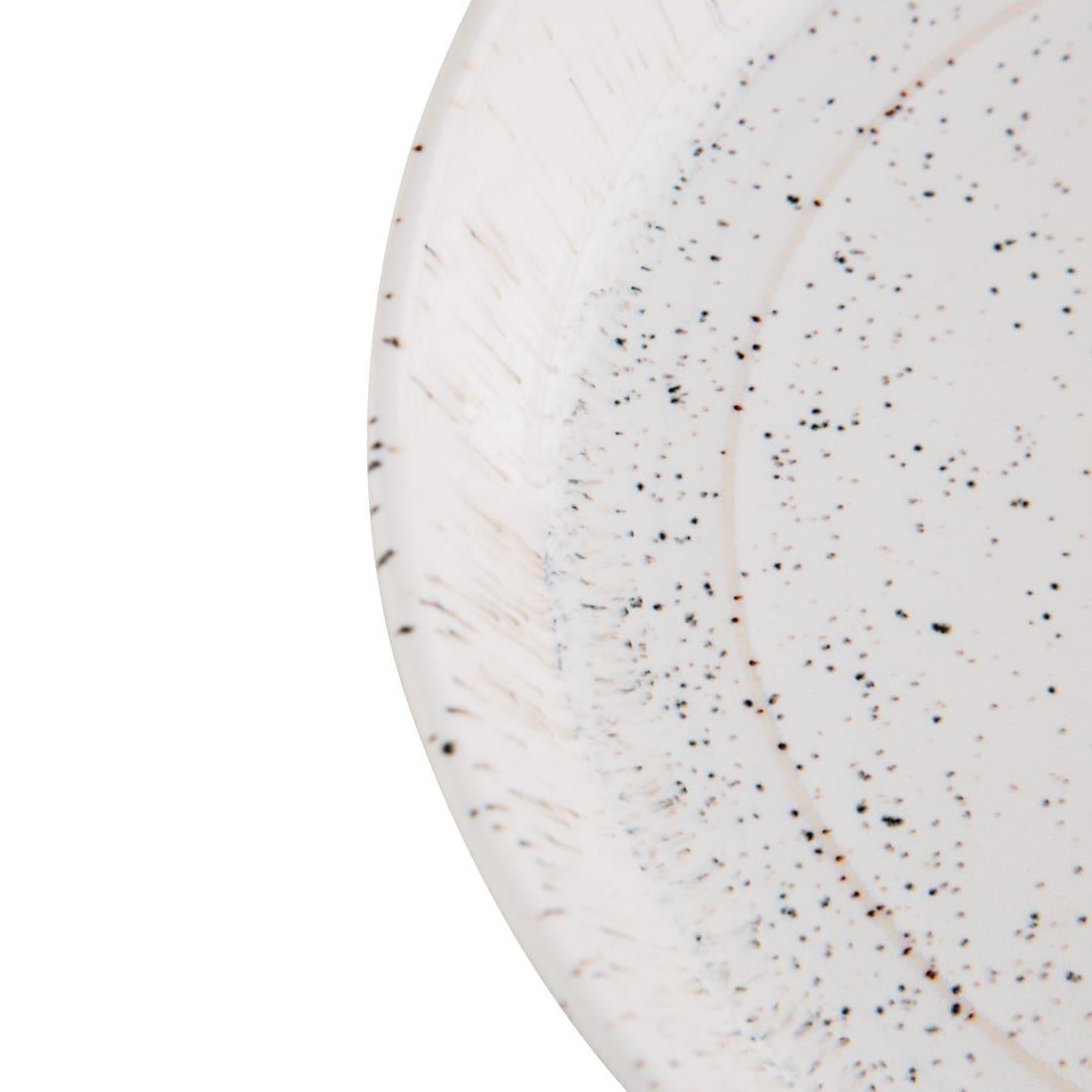 Olympia Cavolo White Speckle Flat Round Bowl - 220mm (Box 4)