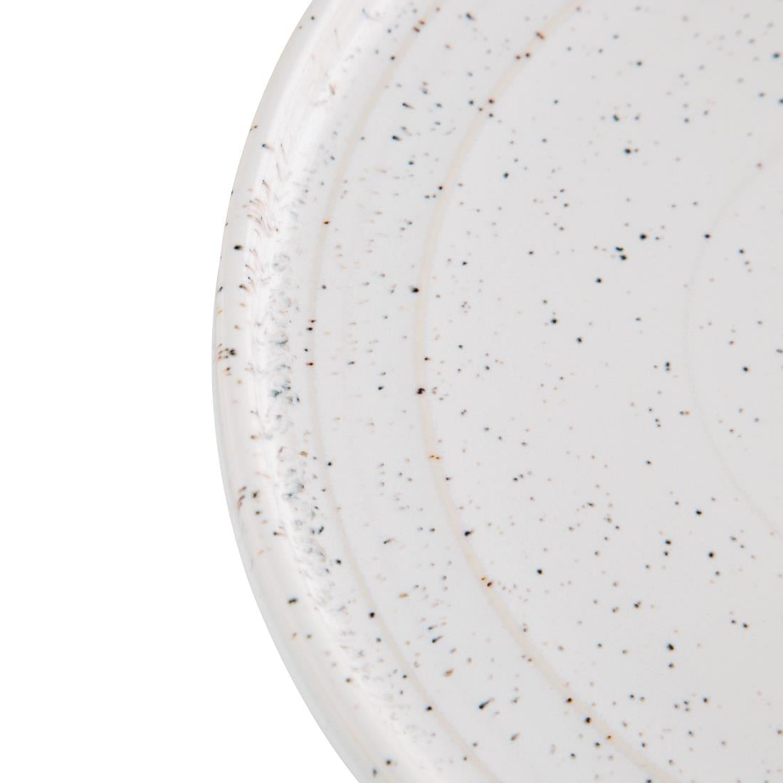 Olympia Cavolo White Speckle Flat Round Plate - 180mm (Box 6)