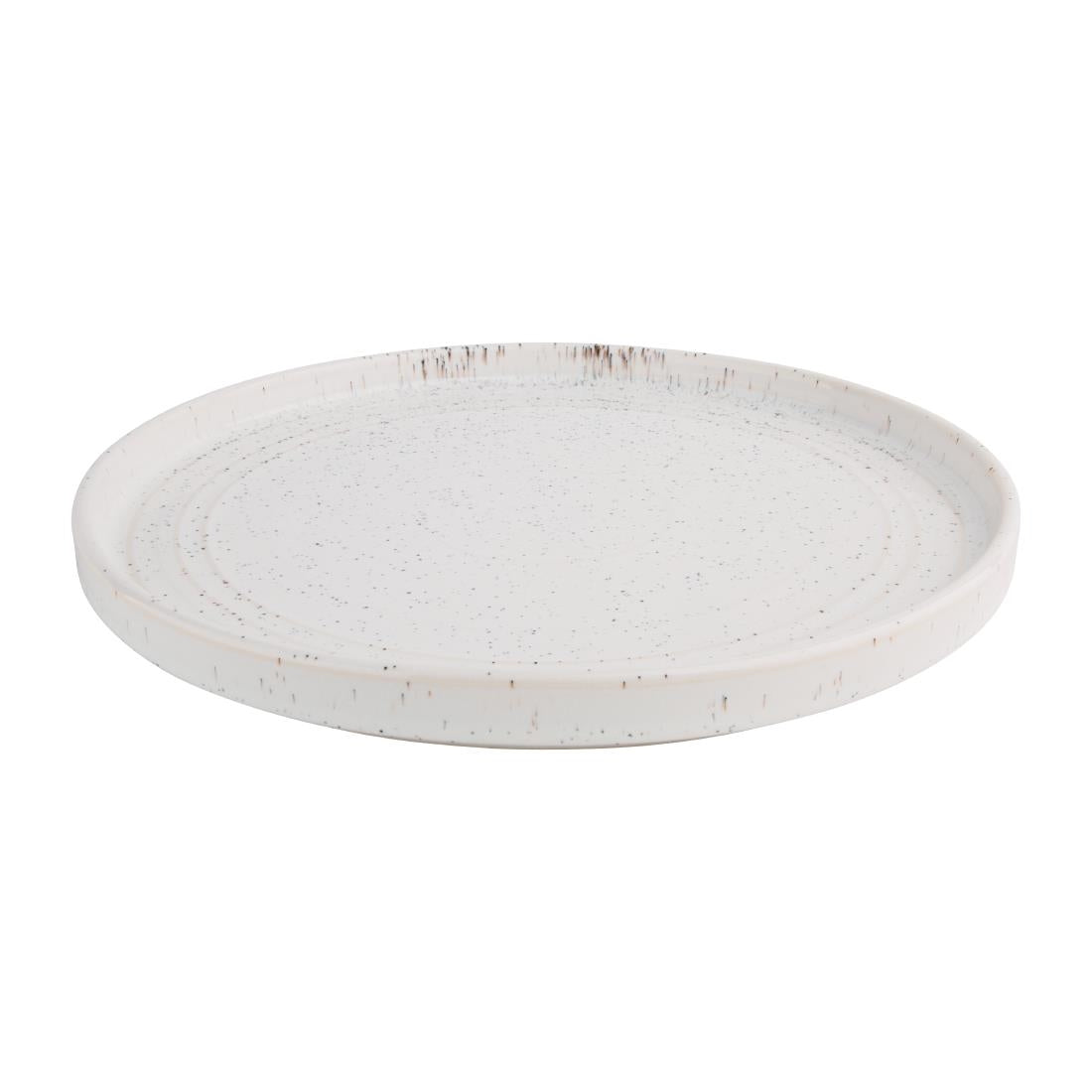 Olympia Cavolo White Speckle Flat Round Plate - 270mm (Box 4)