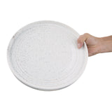 Olympia Cavolo White Speckle Flat Round Plate - 270mm (Box 4)