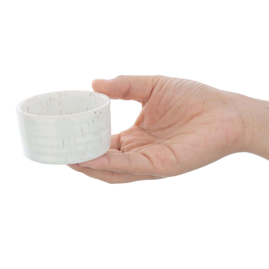 Olympia Cavolo White Speckle Dipping Dish - 67mm (Box 12)