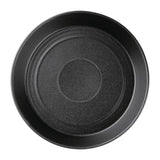 Olympia Cavolo Textured Black Flat Round Bowl - 220mm (Box 4)