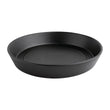 Olympia Cavolo Textured Black Flat Round Bowl - 220mm (Box 4)