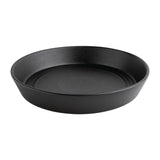 Olympia Cavolo Textured Black Flat Round Bowl - 220mm (Box 4)