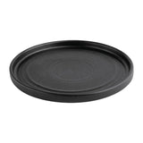 Olympia Cavolo Textured Black Flat Round Plate - 180mm (Box 6)