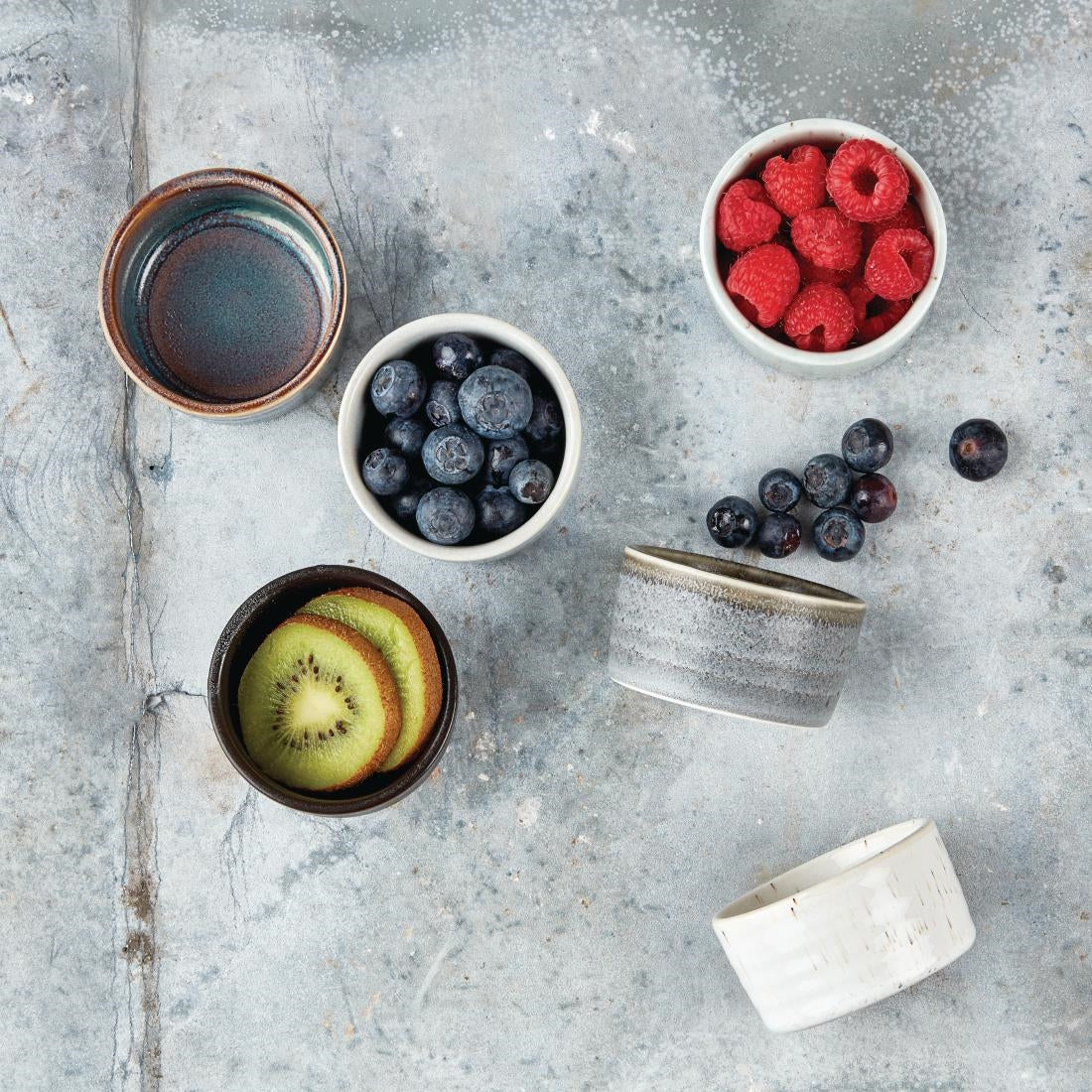 Olympia Cavolo White Speckle Dipping Dish - 67mm (Box 12)