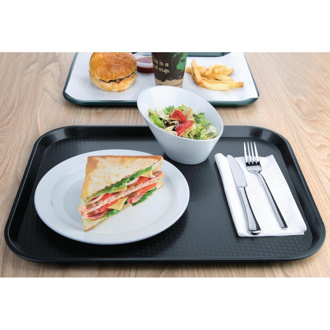 Olympia Kristallon Foodservice Tray Charcoal - 350x450mm