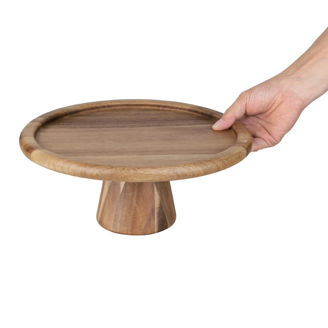 Olympia Acacia Cake Stand - 305x127mm