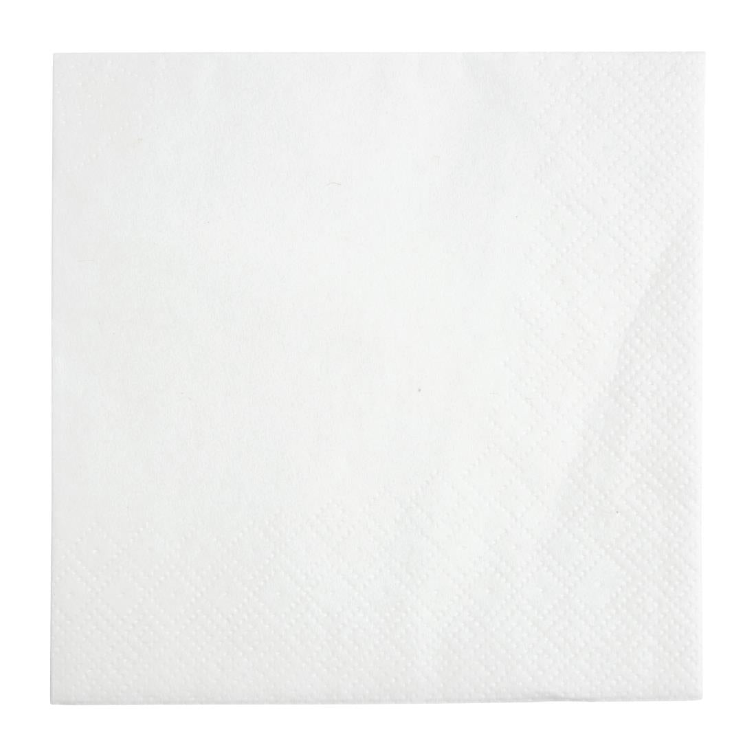 Fiesta Recyclable 24cm 2 ply 4 Fold White Cocktail Napkin  (Pack 4000)