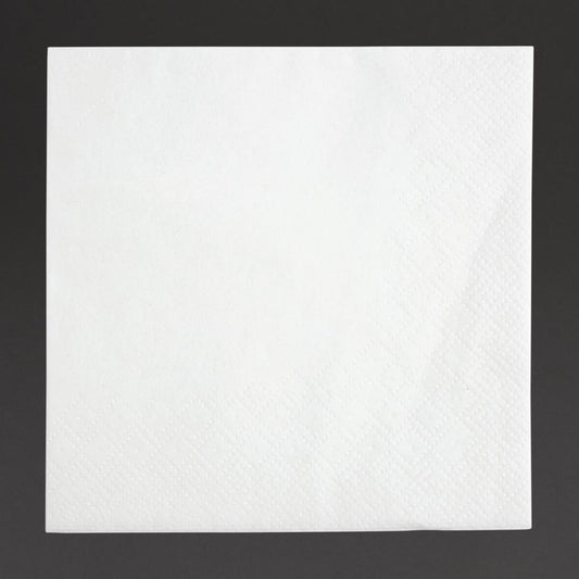 Fiesta Recyclable 24cm 2 ply 4 Fold White Cocktail Napkin  (Pack 4000)