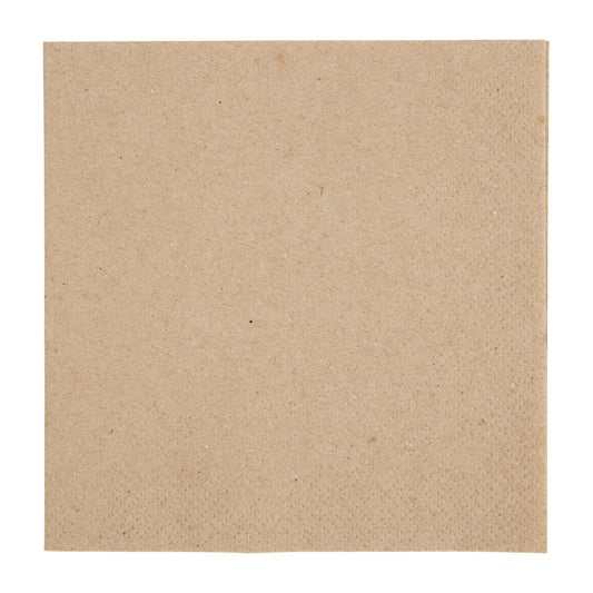 Fiesta Recyclable 24cm 2 ply 4 Fold Recycled Kraft Cocktail Napkin  (Pack 4000)