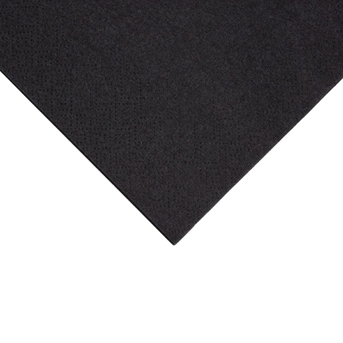 Fiesta Recyclable 24cm 2 ply 4 Fold Black Cocktail Napkin  (Pack 4000)