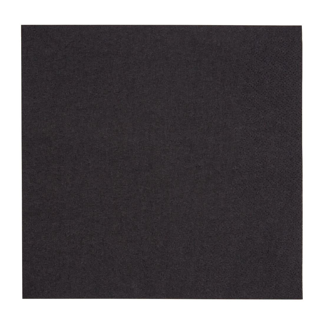 Fiesta Recyclable 33cm 2 ply 4 Fold Black Lunch Napkin  (Pack 2000)