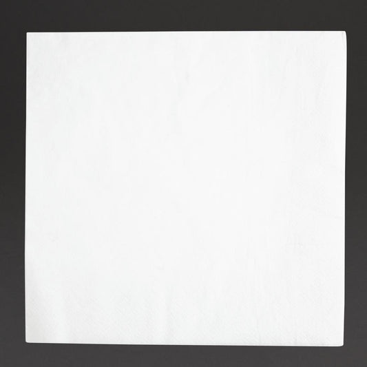 Fiesta Recyclable 40cm 2 ply 4 Fold White Dinner Napkin  (Pack 2000)