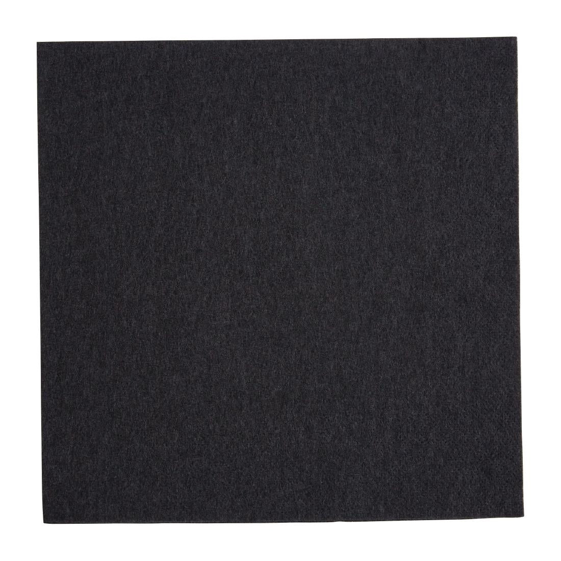 Fiesta Recyclable 40cm 2 ply 4 Fold Black Dinner Napkin  (Pack 2000)