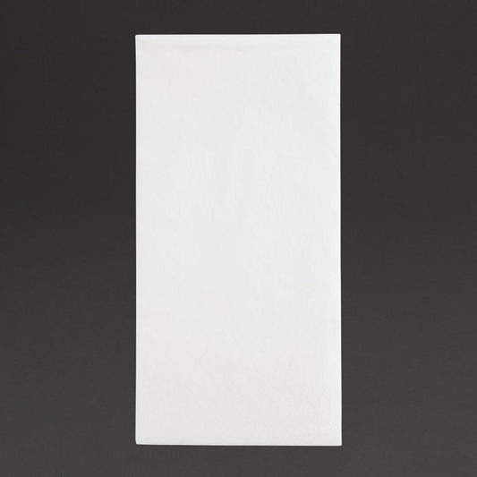 Fiesta Recyclable 40cm 2 ply 8 Fold White Dinner Napkin  (Pack 2000)