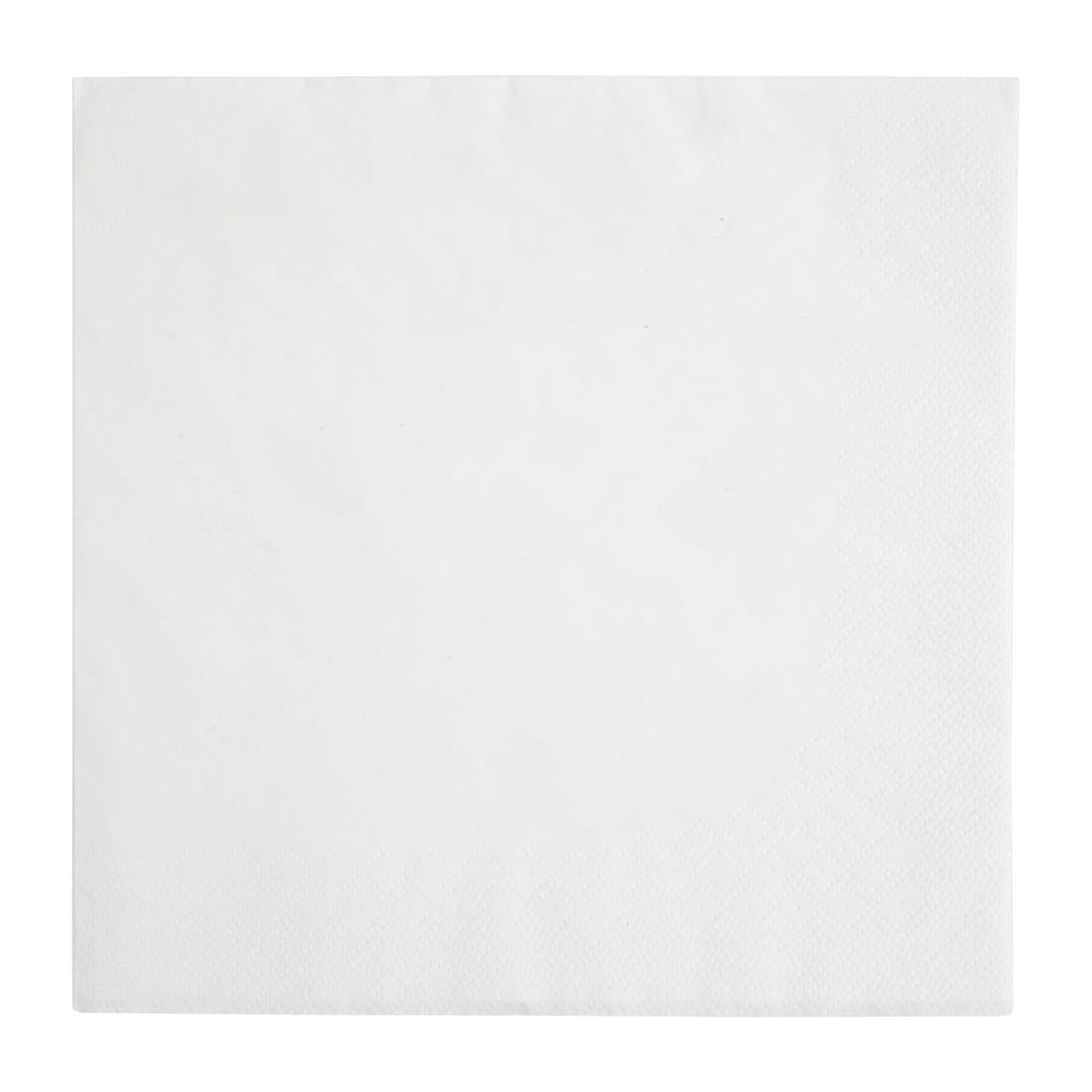 Fiesta Recyclable 40cm 3 ply 4 Fold White Dinner Napkin  (Pack 1000)