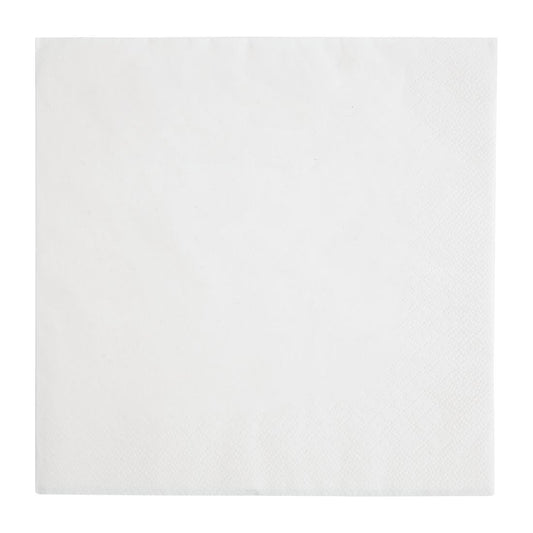 Fiesta Recyclable 40cm 3 ply 4 Fold White Dinner Napkin  (Pack 1000)