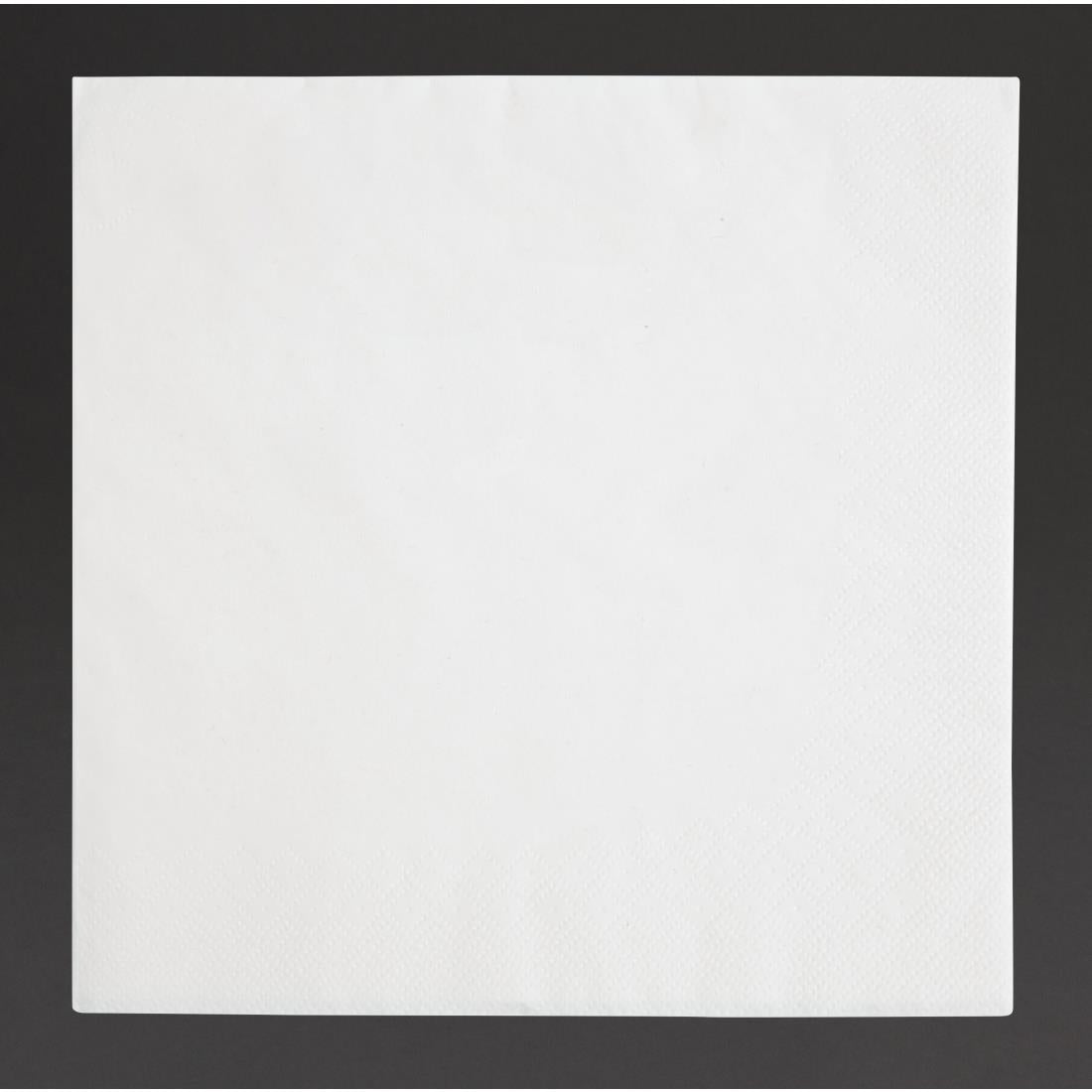 Fiesta Recyclable 40cm 3 ply 4 Fold White Dinner Napkin  (Pack 1000)